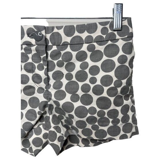 J Crew Shorts Womens Size 0 XS Chinos Polka Dots Casual Summer Gray White Print - Picture 3 of 10